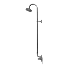 PRO PUBLIC VEGGMONTERT UTENDØRS DUSJ SYREVASKET RUSTFRITT STÅL