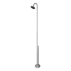 PRO PUBLIC FRITTSTÅENDE UTEDUSJ SYREVASKET RUSTFRITT STÅL M/TEMPOSPERRE