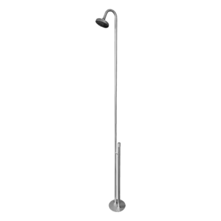 PRO PUBLIC FRITTSTÅENDE UTEDUSJ SYREVASKET RUSTFRITT STÅL M/TEMPOSPERRE