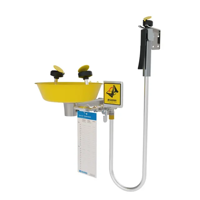 ØYEDUSJ MED HÅNDUSJ VEGGMONTERT UTEN LOKK 28 L/MIN NRF. 4502705 