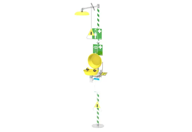 FRITTSTÅENDE KOMBIDUSJ NØD- OG ØYEDUSJ MED LOKK NRF 4502721 