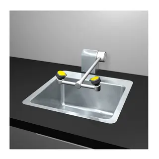 ØYEDUSJ SVINGBAR HVITLAKKERT