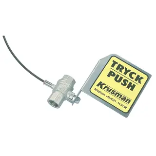 KULEVENTIL SYREFAST  M/TRYKKPLATE FOR ØYEDUSJER