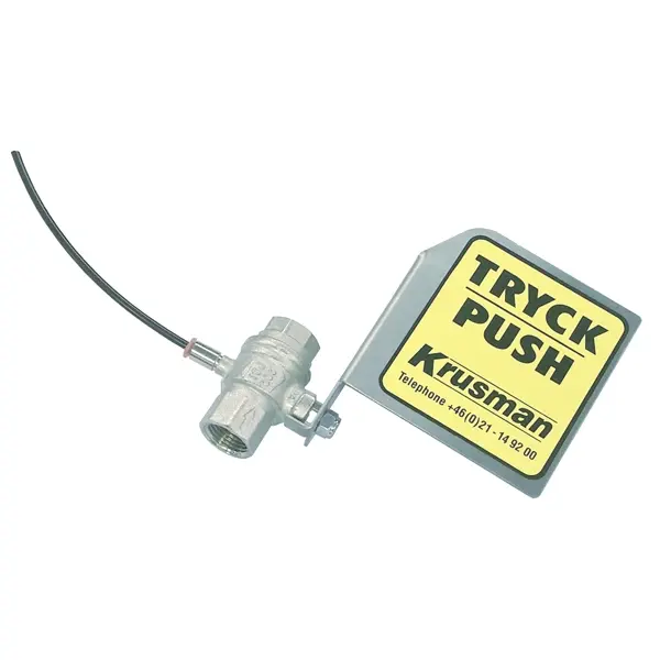 KULEVENTIL MESSING M/TRYKKPLATE FOR ØYEDUSJ 