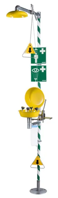 FRITTSTÅENDE KOMBIDUSJ NØD- OG ØYEDUSJ MED LOKK NRF 4502721 