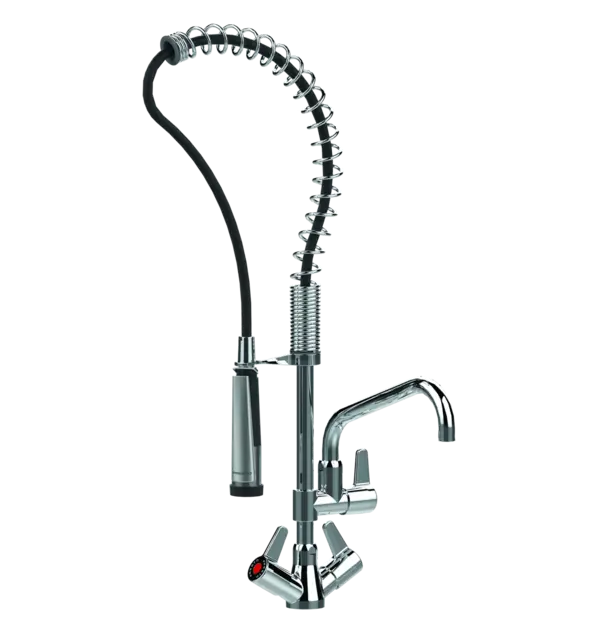 PRESTO CHEF - MINI PILLAR DECK-MOUNTED WITH MIXER SPRAY SPOUT 