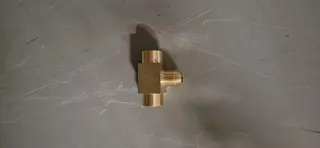 T-STYKKE FOR RENSENÅL MESSING, M. O-RING