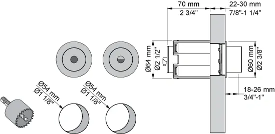 VOLA A83 DOBBEL TRYKKNAPP FOR PNEUMATISK SISTERNE 