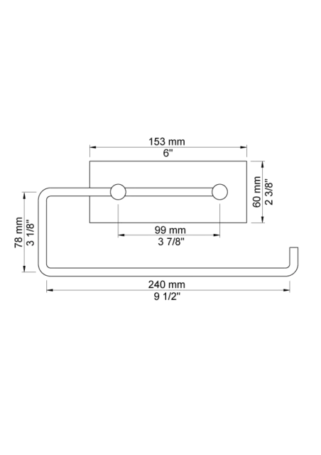 VOLA T13 KJØKKENRULLHOLDER. 