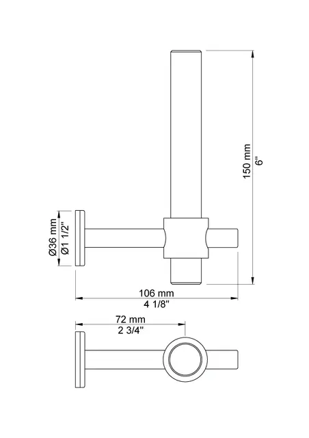 VOLA T14 RESERVETOALETTRULLHOLDER. 
